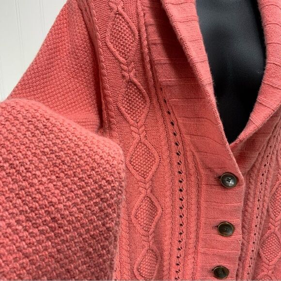 FOSSIL wool cashmere blend cardigan sweater - Picture 2 of 5